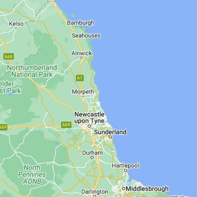 Map showing location of Cambois (55.151840, -1.524200)