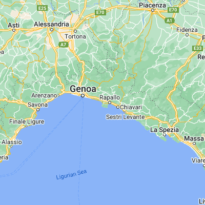 Map showing location of Camogli (44.349450, 9.154870)
