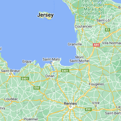 Map showing location of Cancale (48.676010, -1.852310)