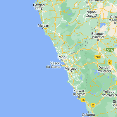 Map showing location of Candolim (15.518070, 73.762590)
