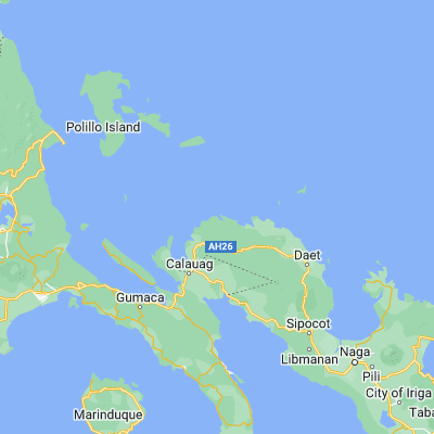 Map showing location of Capalonga (14.330600, 122.493700)