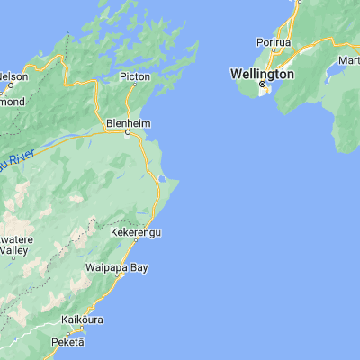 Map showing location of Cape Campbell (-41.725590, 174.276170)