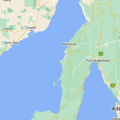 Map showing location of Cape Elizabeth (-34.136530, 137.462310)