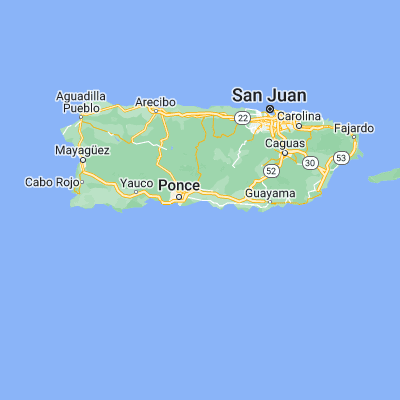 Map showing location of Capitanejo (17.991350, -66.494620)
