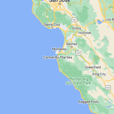 Map showing location of Carmel Cove (36.519410, -121.938570)