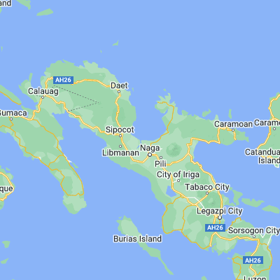 Map showing location of Castillo (13.731300, 123.116600)