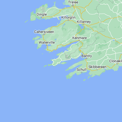 Map showing location of Castletownbere (51.649340, -9.915500)
