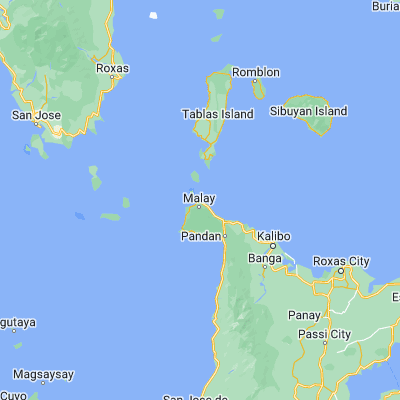 Map showing location of Caticlan (11.933370, 121.959810)