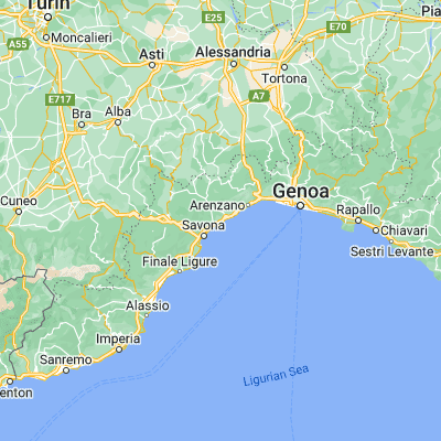 Map showing location of Celle Ligure (44.345090, 8.546850)