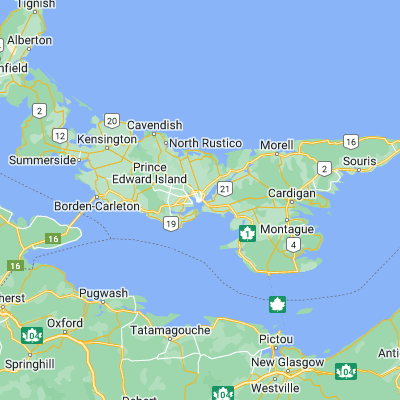 Map showing location of Charlottetown (46.235250, -63.126710)