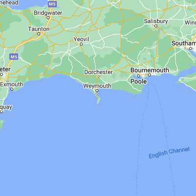 Map showing location of Chesil Cove (50.558330, -2.450000)