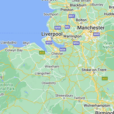 Map showing location of Chester (53.190500, -2.891890)