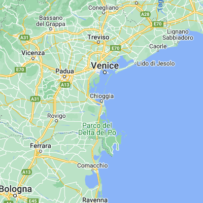 Map showing location of Chioggia (45.218570, 12.277740)