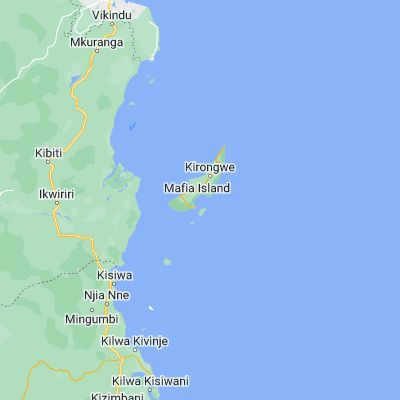 Map showing location of Chole Bay (Mafia Island) (-7.939390, 39.775530)