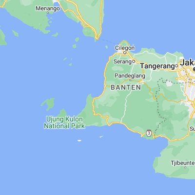 Map showing location of Ciseukeut Timur (-6.523200, 105.754800)