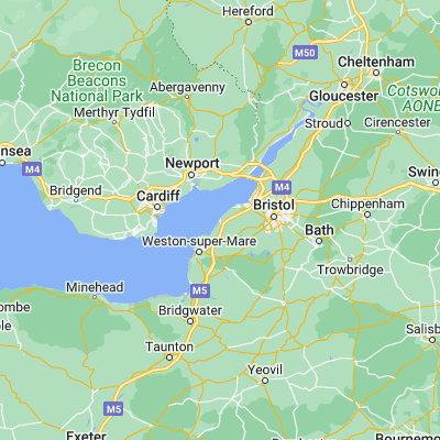 Map showing location of Clevedon (51.440570, -2.857450)