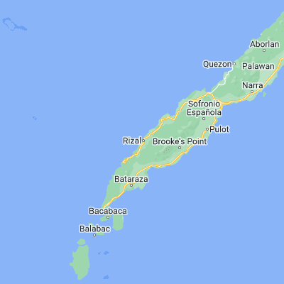 Map showing location of Conduaga (8.862000, 117.489300)