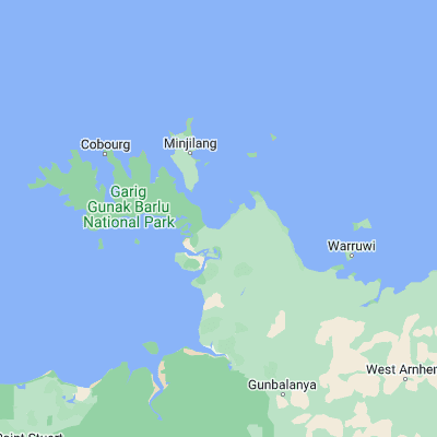 Map showing location of Copeland Island (-11.472570, 132.724410)