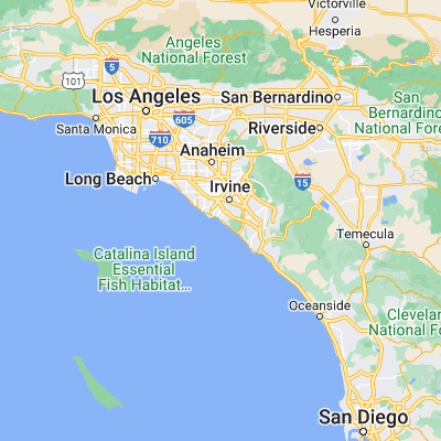 Map showing location of Corona del Mar (33.598080, -117.873110)