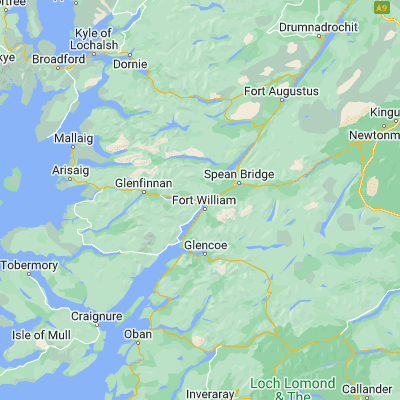 Map showing location of Corpach (56.844110, -5.128600)