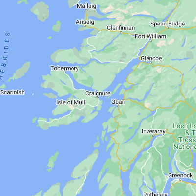 Map showing location of Craignure (56.467750, -5.699240)