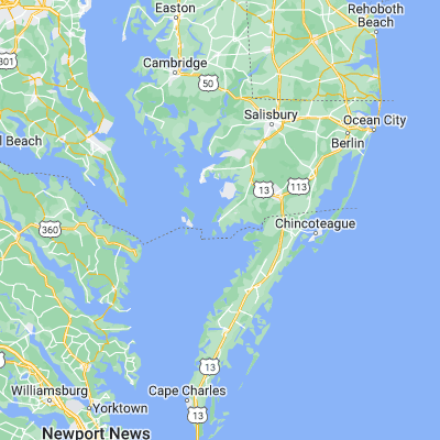 Map showing location of Crisfield (37.983460, -75.853820)