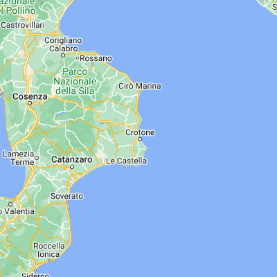 Map showing location of Crotone (39.085100, 17.117810)