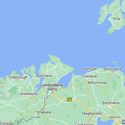 Map showing location of Culdaff Bay (55.300000, -7.133330)