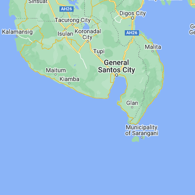 Map showing location of Daliao (5.861110, 124.953330)