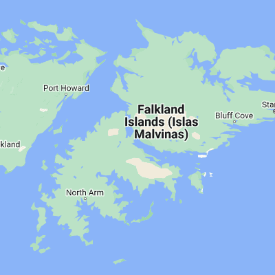 Map showing location of Darwin Harbour (-51.825260, -58.950740)