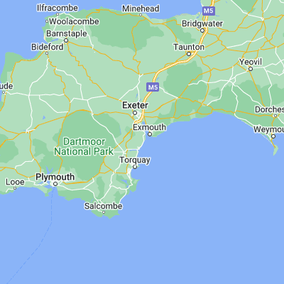 Map showing location of Dawlish (50.581180, -3.466440)