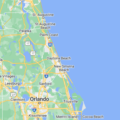 Map showing location of Daytona Beach (29.228300, -81.005000)