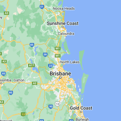 Map showing location of Deception Bay (-27.193540, 153.026310)