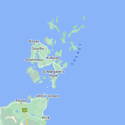 Map showing location of Deer Sound (58.966670, -2.800000)