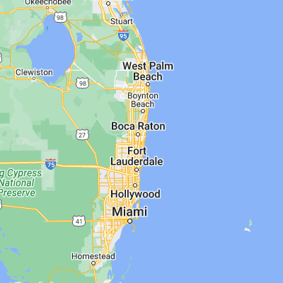 Map showing location of Deerfield Beach (26.318410, -80.099770)