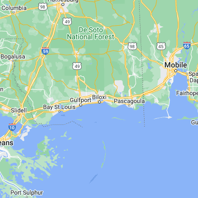 Map showing location of D'Iberville (30.426310, -88.890860)