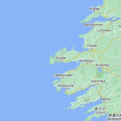 Map showing location of Dingle (52.140830, -10.268890)