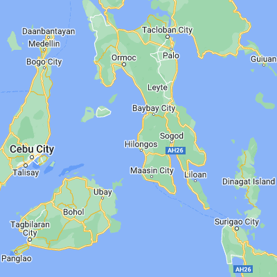 Map showing location of Doos (10.465280, 124.729440)