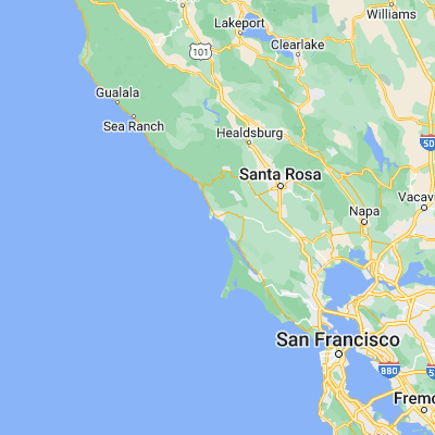 Map showing location of Doran Beach (38.313530, -123.039720)