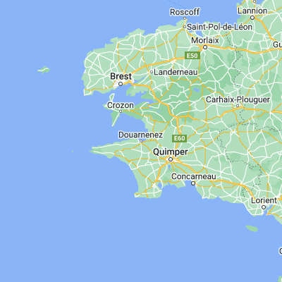 Map showing location of Douarnenez (48.095420, -4.329040)
