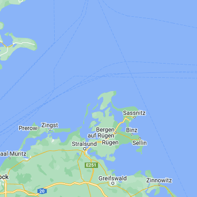 Map showing location of Dranske (54.633330, 13.233330)