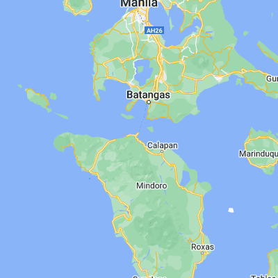Map showing location of Dulangan (13.468500, 120.980300)