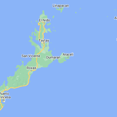 Map showing location of Dumaran (10.525000, 119.767100)