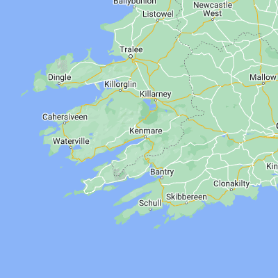 Map showing location of Dunkerron Harbour (51.866670, -9.633330)