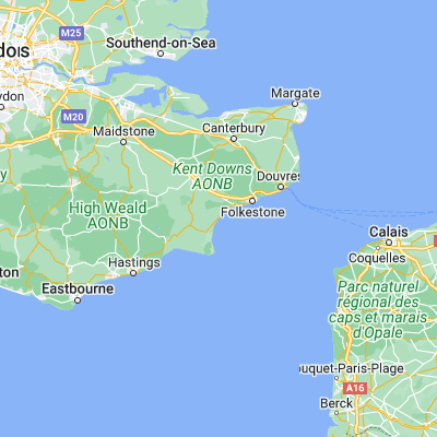 Map showing location of Dymchurch (51.025440, 0.993920)