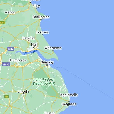 Map showing location of Easington (53.653590, 0.115010)