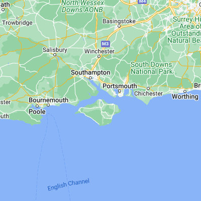 Map showing location of East Cowes (50.757740, -1.288150)