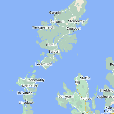 Map showing location of East Loch Tarbert (57.866670, -6.750000)