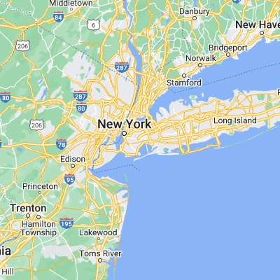 Map showing location of East New York (40.666770, -73.882360)