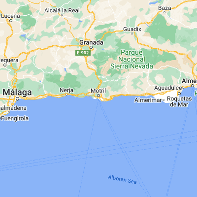 Map showing location of El Varadero (36.725210, -3.521830)